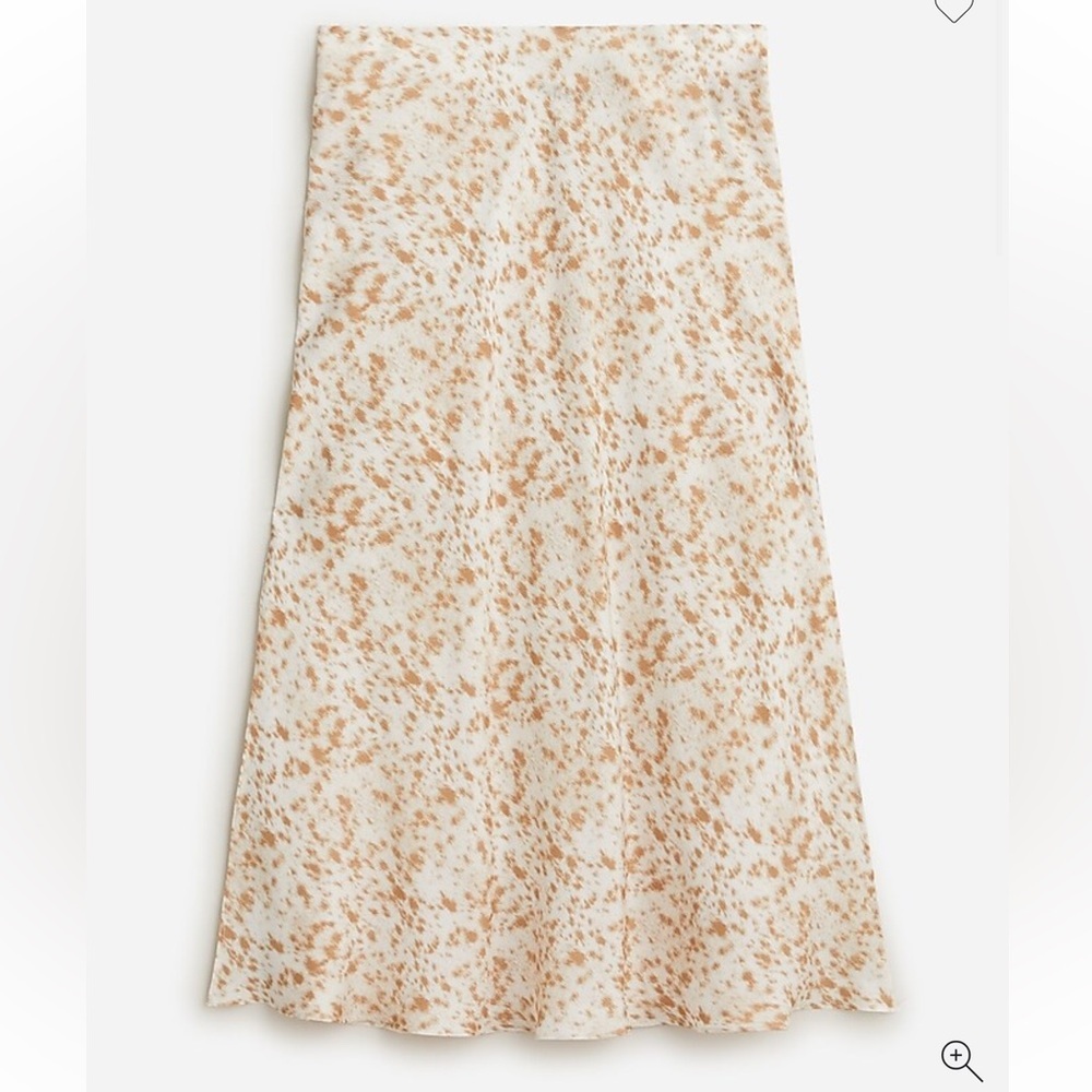 J.Crew NWT drapery cupro-blend flared slip skirt with side slits BK725 sz L - Picture 7 of 8
